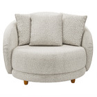 Poltrona Decorativa Para Sala De Estar Fixa Pés Madeira Witta