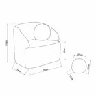 Poltrona Decorativa Para Sala De Estar Gema Bege