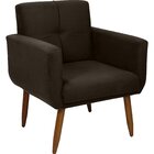 Poltrona Decorativa Para Sala De Estar Havana Light Marrom