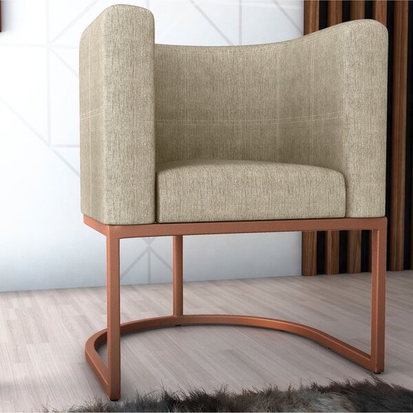 Poltrona Decorativa Para Sala De Estar Ibiza Bege