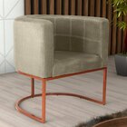 Poltrona Decorativa Para Sala De Estar Ibiza Capuccino