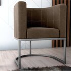 Poltrona Decorativa Para Sala De Estar Ibiza Marrom