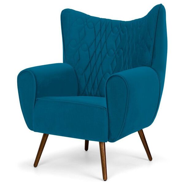 Poltrona Decorativa Para Sala De Estar Kora D02 Pés Palito Tr