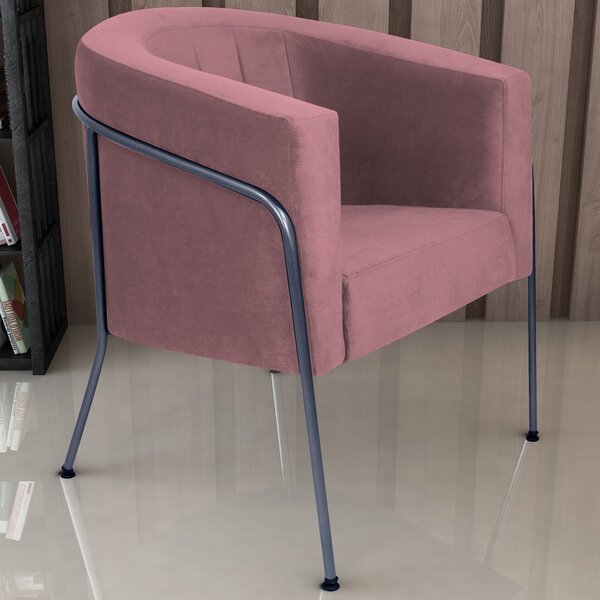 Poltrona Decorativa Para Sala De Estar Lisboa Rosa