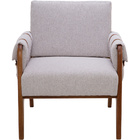 Poltrona Decorativa Para Sala De Estar Living Aymê L02 Linho