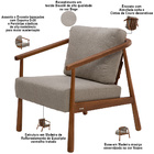 Poltrona Decorativa Para Sala De Estar Living Emma L02 Bouclê