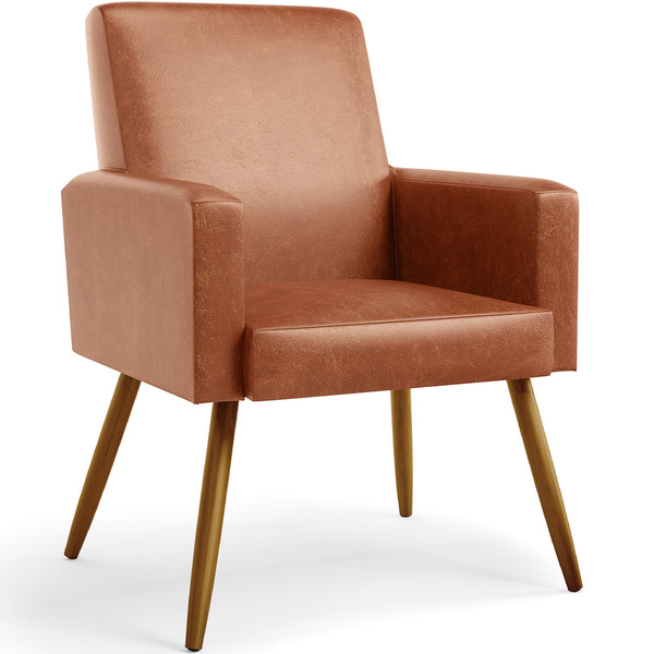 Poltrona Decorativa Para Sala De Estar Maria W01 Pés Palito C