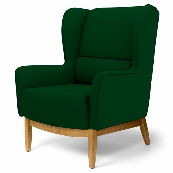 Poltrona Decorativa Para Sala De Estar Milena D02 Base De Mad