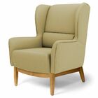 Poltrona Decorativa Para Sala De Estar Milena D02 Base De Mad