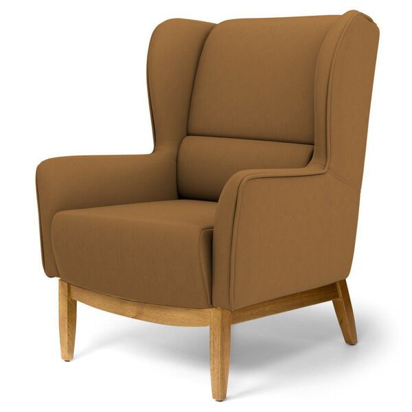 Poltrona Decorativa Para Sala De Estar Milena D02 Base De Mad