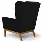 Poltrona Decorativa Para Sala De Estar Milena D02 Base De Mad