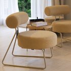 Poltrona Decorativa Para Sala De Estar Moccha Palha