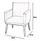 Poltrona Decorativa Para Sala De Estar Nina Corano Preto