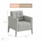 Poltrona Decorativa Para Sala De Estar Nobuck 521 Brooks Marr