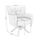 Poltrona Decorativa Para Sala De Estar Olga Titânio