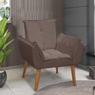 Poltrona Decorativa Para Sala De Estar Opala Viena Suede Cor: