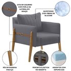 Poltrona Decorativa Para Sala De Estar Orion Cinza