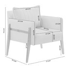 Poltrona Decorativa Para Sala De Estar Orion Cinza