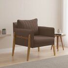 Poltrona Decorativa Para Sala De Estar Orion Marrom