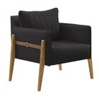 Poltrona Decorativa Para Sala De Estar Orion Preto