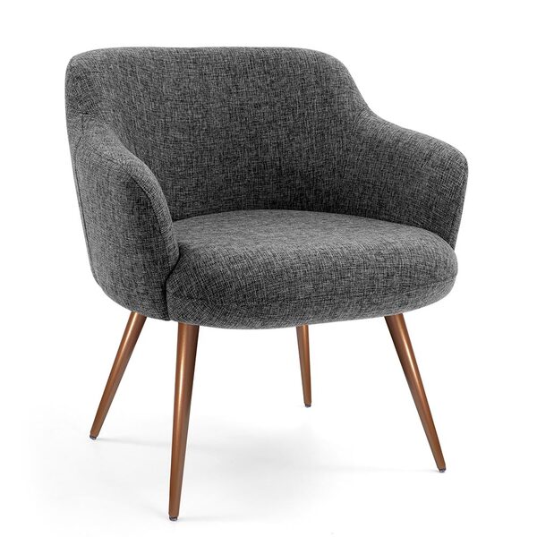 Poltrona Decorativa Para Sala De Estar Pé Palito New Cobre Ja