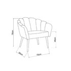 Poltrona Decorativa Para Sala De Estar Pétala Slim Verde