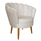 Poltrona Decorativa Para Sala De Estar Petala Suede Bege - Mo