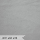 Poltrona Decorativa Para Sala De Estar Petala Suede Cinza - M