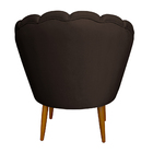 Poltrona Decorativa Para Sala De Estar Petala Suede Marrom -