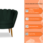 Poltrona Decorativa Para Sala De Estar Petala Suede Verde - M