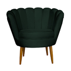 Poltrona Decorativa Para Sala De Estar Petala Suede Verde - M