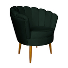 Poltrona Decorativa Para Sala De Estar Petala Suede Verde - M