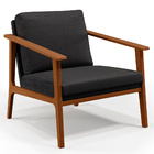 Poltrona Decorativa Para Sala De Estar Petra B04 Linho Chumbo