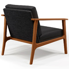 Poltrona Decorativa Para Sala De Estar Petra B04 Linho Chumbo