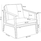 Poltrona Decorativa Para Sala De Estar Petra B04 Linho Rosê -