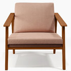 Poltrona Decorativa Para Sala De Estar Petra B04 Linho Rosê -