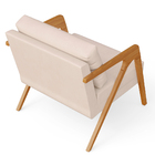 Poltrona Decorativa Para Sala De Estar Pietra Com Estrutura D