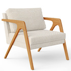 Poltrona Decorativa Para Sala De Estar Pietra Estrutura De Ma