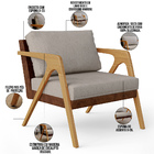 Poltrona Decorativa Para Sala De Estar Pietra L02 Couríssimo