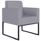 Poltrona Decorativa Para Sala De Estar Recepção Base Fixa De