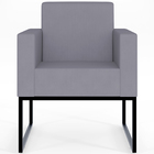 Poltrona Decorativa Para Sala De Estar Recepção Base Fixa De