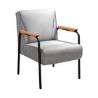 Poltrona Decorativa Para Sala De Estar, Recepção Jade Cinza