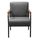 Poltrona Decorativa Para Sala De Estar, Recepção Jade Cinza G