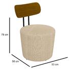 Poltrona Decorativa Para Sala De Estar Redonda 53cm Le Moon M