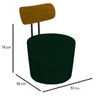 Poltrona Decorativa Para Sala De Estar Redonda 53cm Le Moon Z