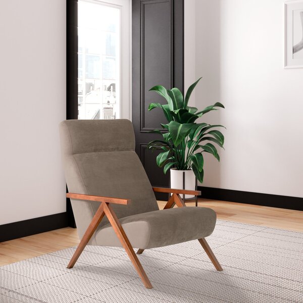 Poltrona Decorativa Para Sala De Estar Relax Yescasa Capuccino