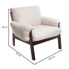 Poltrona Decorativa Para Sala De Estar Soft Areia