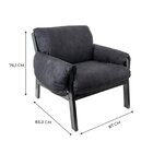 Poltrona Decorativa Para Sala De Estar Soft Preto