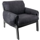 Poltrona Decorativa Para Sala De Estar Soft Preto