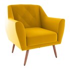 Poltrona Decorativa Para Sala De Estar Veneza Amarelo